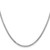 14K White Gold 18 inch 2.45mm Hollow Round Box with Lobster Clasp Chain