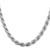 Sterling Silver Rhodium-plated 7mm Diamond-cut Rope Chain QDC140R-22