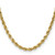 18" 10K Yellow Gold 4.9mm Semi-solid Diamond-cut Rope Chain Necklace