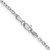 14K White Gold 18 inch 2.2mm Diamond-cut Round Open Link Cable with Lobster Clasp Chain