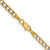 14K Yellow Gold 24 inch 3.4mm Hollow with Rhodium Pave Curb with Lobster Clasp Chain