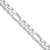 Sterling Silver Rhodium-plated 10.75mm Figaro Chain QFG300R-20