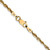14K Yellow Gold 20 inch 2.25mm Extra Light Diamond-cut Rope with Lobster Clasp Chain