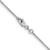 14K White Gold 24 inch .9mm Round Snake with Lobster Clasp Chain