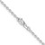 22" 14K White Gold 2mm Round Open Link Cable Chain Necklace