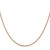 22" 14K Rose Gold 1.10mm Box Chain Necklace