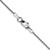14K White Gold 1mm Diamond-cut Round Wheat Chain 1201-24