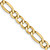16" 10K Yellow Gold 5.35mm Semi-Solid Figaro Chain Necklace