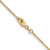 14K Yellow Gold 22 inch .9mm Round Snake with Lobster Clasp Chain