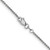 14K White Gold 1.6mm Round Cable Chain 1703-18