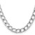 20" Sterling Silver 10.3mm Flat Open Curb Chain Necklace