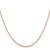 18" 14K Rose Gold 1.65mm Diamond-cut Cable Chain Necklace