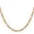 22" 10K Yellow Gold 4.4mm Semi-Solid Figaro Chain Necklace