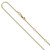 14K Yellow Gold .95mm Box 1in+1in Adjustable Chain