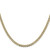 14K Yellow Gold 18 inch 3.4mm Hollow with Rhodium Pave Curb with Lobster Clasp Chain