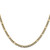 14K Yellow Gold 18 inch 3.2mm Hollow with Rhodium Pave Figaro with Lobster Clasp Chain