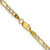 14K Yellow Gold 18 inch 3.2mm Hollow with Rhodium Pave Figaro with Lobster Clasp Chain