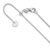 14K White Gold Adjustable 1mm Diamond-cut Open Franco Chain
