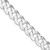 Sterling Silver Rhodium-plated 10.6mm Beveled Curb Chain QFB250R-20