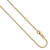 14K Yellow Gold 1.4mm Round Cable 1in+1in Adjustable Chain
