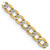 14K Yellow Gold 16 inch 3.4mm Hollow with Rhodium Pave Curb with Lobster Clasp Chain