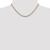 14K Yellow Gold 16 inch 3.2mm Hollow with Rhodium Pave Figaro with Lobster Clasp Chain