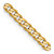 16" 10K Yellow Gold 2.9mm Flat Beveled Curb Chain Necklace