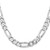 20" Sterling Silver Rhodium-plated 9mm Figaro Chain Necklace