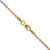 14K Tri-color Gold 16 inch 1.5mm Diamond-cut Rope with Lobster Clasp Chain