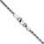 20" 10K White Gold 1.6mm Diamond-cut Machine Made Rope Chain Necklace