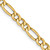 16" 10K Yellow Gold 4.4mm Semi-Solid Figaro Chain Necklace