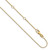 14K Yellow Gold 1.1mm Diamond-cut Cable 1in+1in Adjustable Chain