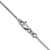14K White Gold 18 inch 1mm Octagonal Snake with Lobster Clasp Chain WOS100-18