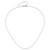 14k White Gold 1.1mm Diamond-cut Cable 1in+1in Adjustable Chain