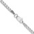 14K White Gold 24 inch 2.5mm Hollow Curb with Lobster Clasp Chain