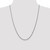 14K White Gold 24 inch 2.5mm Hollow Curb with Lobster Clasp Chain