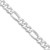 Sterling Silver Rhodium-plated 8.5mm Lightweight Flat Figaro Chain QMB220R-26
