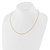 14K Yellow Gold 1.5mm Diamond-cut Loose Rope 1in+1in Adjustable Chain