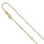 10k Yellow Gold 1.05mm Diamond-cut Cable 2in+2in Adjustable Chain