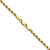 16" 14K Yellow Gold 2.5mm Semi-solid Diamond-cut Rope Chain Necklace