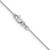 14K White Gold 24 inch .6mm Round Snake with Lobster Clasp Chain