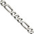 28" Sterling Silver Antiqued 7.5mm Figaro Chain Necklace