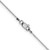 24" 10K White Gold 1mm Box Chain Necklace