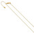 14K Yellow Gold Adjustable .55mm Baby Box Chain 1220-26