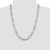 Sterling Silver Rhodium-plated 8.5mm Lightweight Flat Figaro Chain QMB220R-24