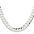 20" Sterling Silver 9.75mm Concave Beveled Curb Chain Necklace
