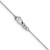 14K White Gold 30 inch .5mm Octagonal Snake with Lobster Clasp Chain