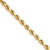 16" 10K Yellow Gold 3mm Semi-solid Diamond-cut Rope Chain Necklace