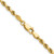 16" 10K Yellow Gold 3mm Semi-solid Diamond-cut Rope Chain Necklace