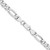 28" Sterling Silver Rhodium-plated 6.5mm Figaro Chain Necklace